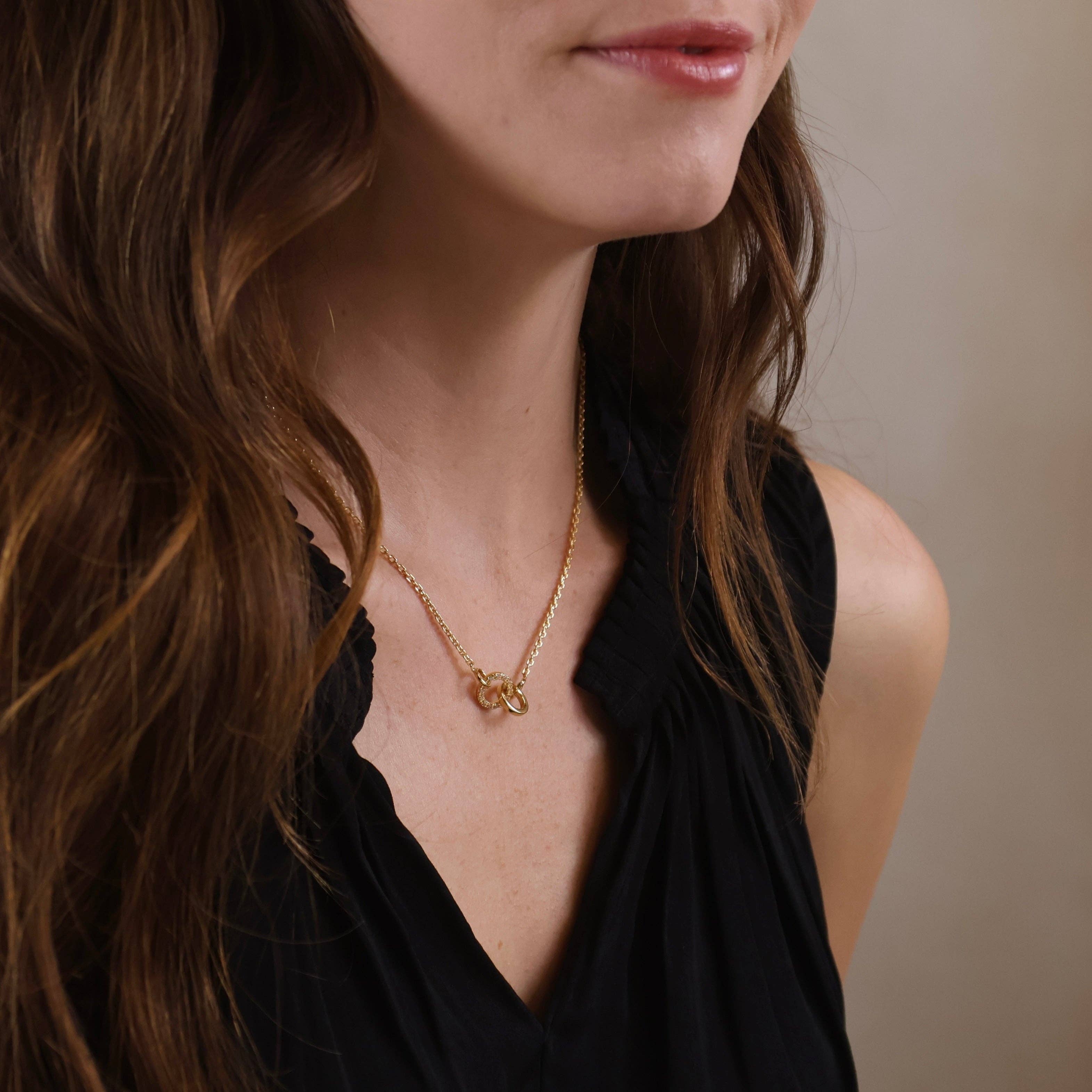 Lucinda | 18k Gold Filled Linked CZ Necklace
