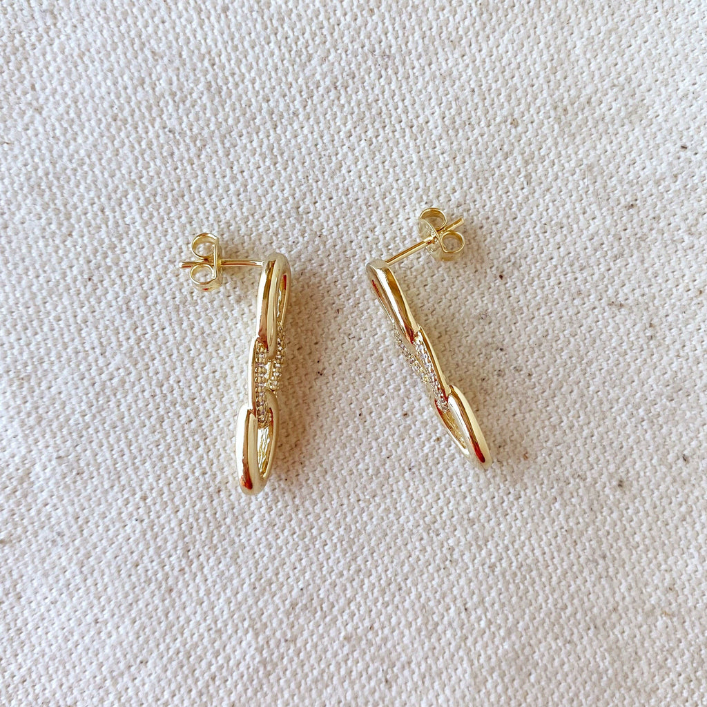 Cleo | Gold Filled Faux Chain Drop Earrings
