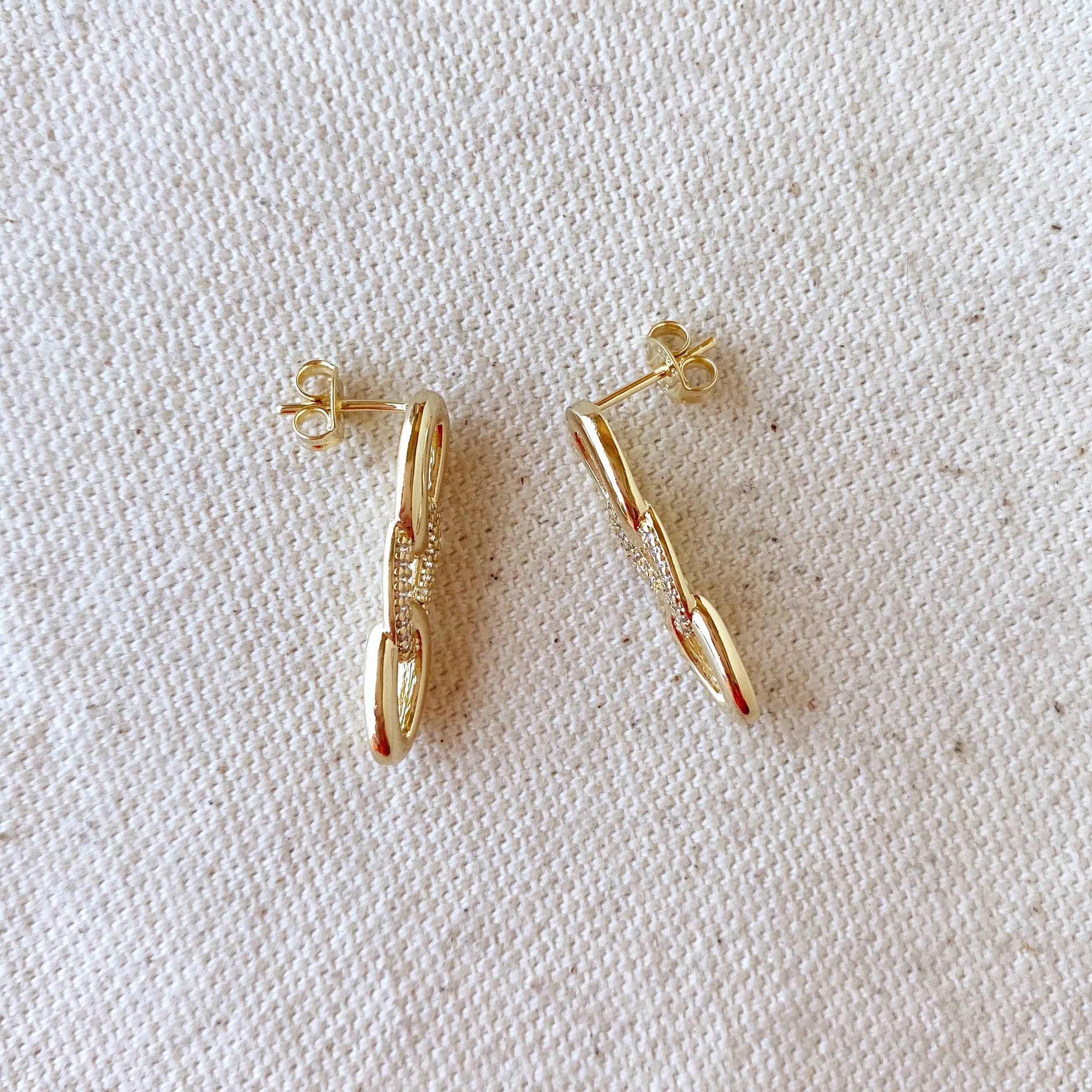 Cleo | Gold Filled Faux Chain Drop Earrings