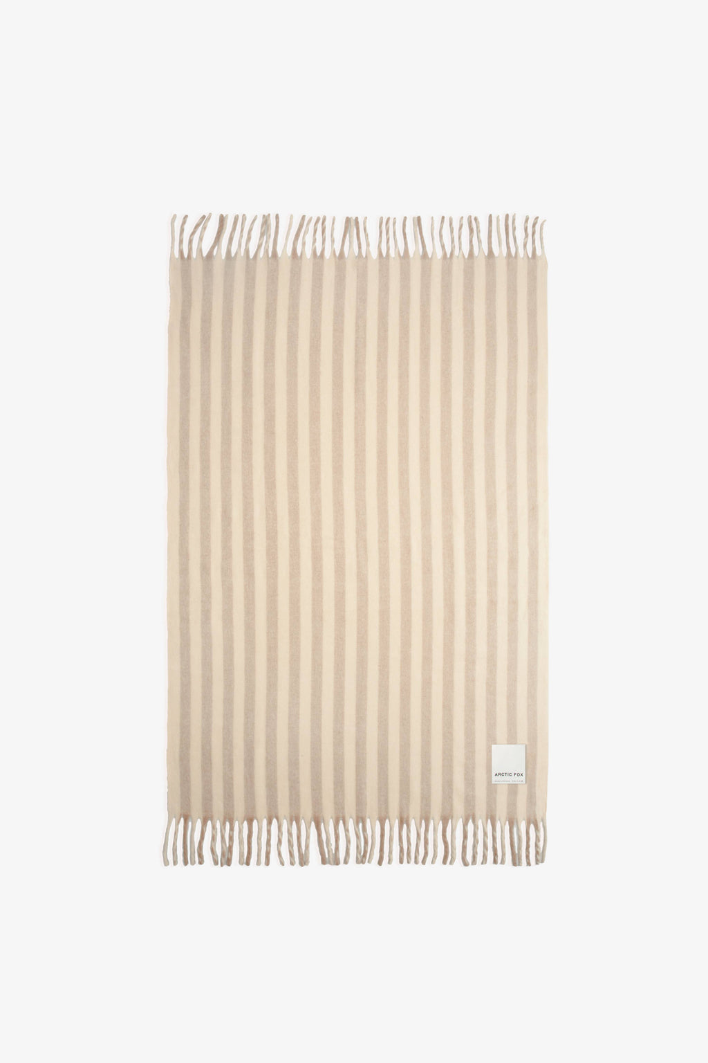 The Wool Stripe Throw | Pale Taupe Stripe