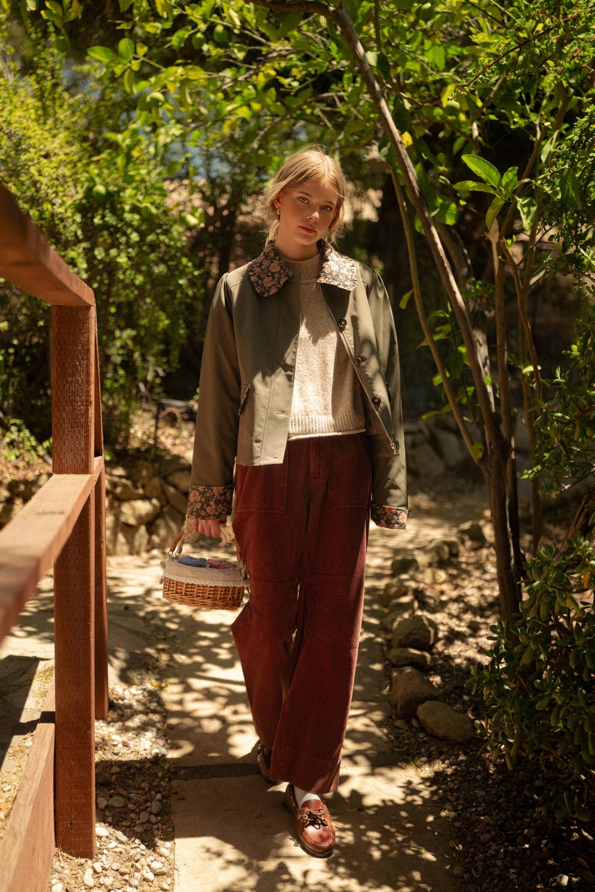 Rose | Utility Jacket with Contrast Floral