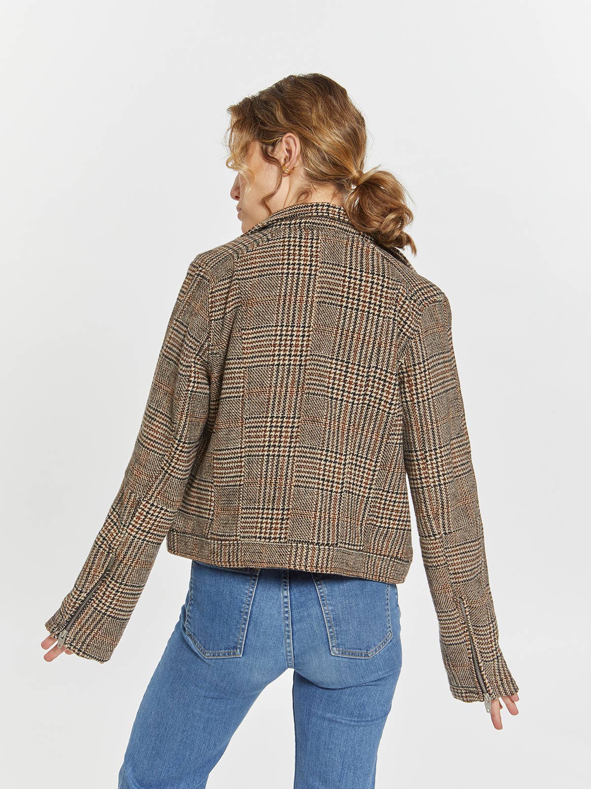Plaid Moto Jacket - VARDEN JACKET