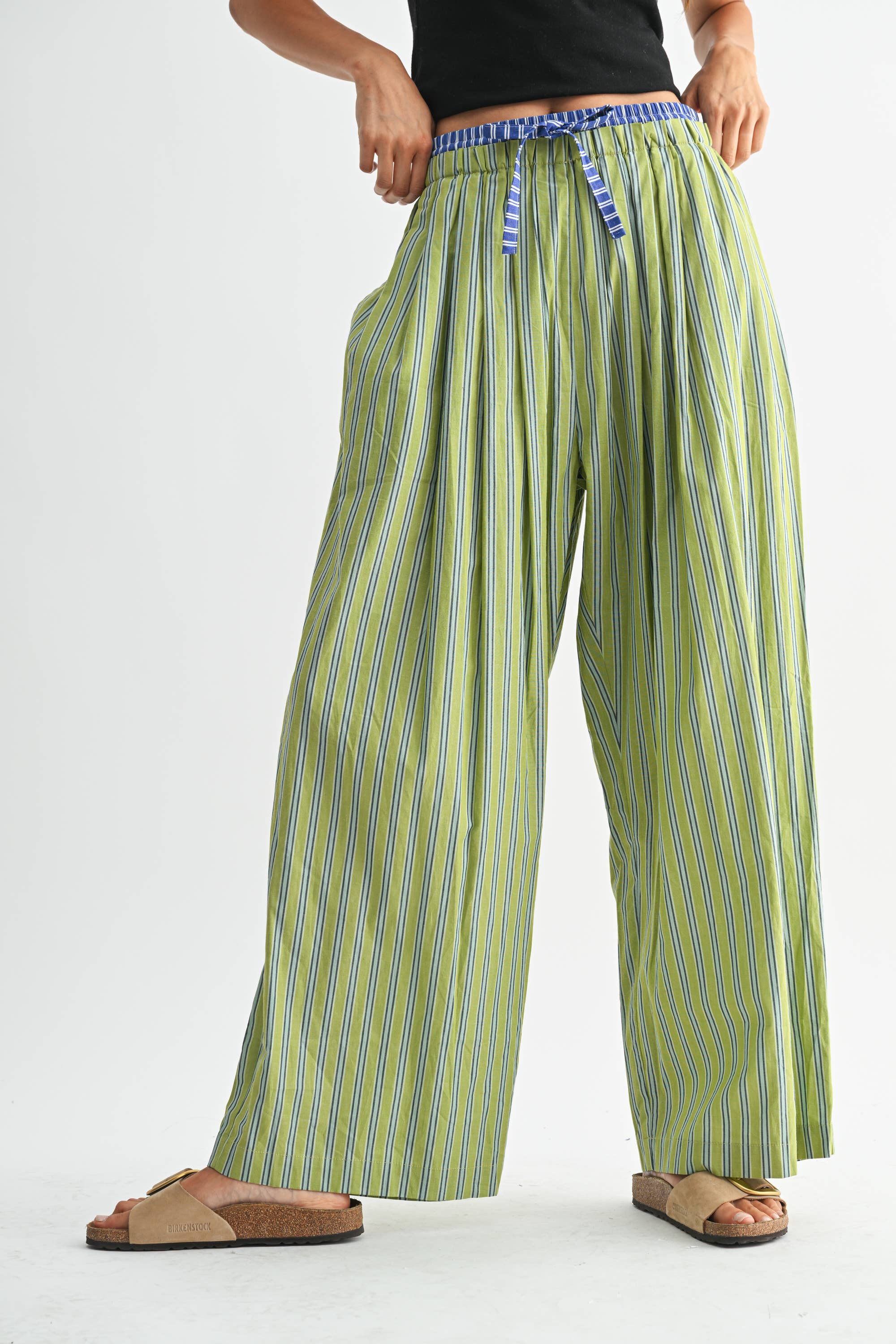 Birdie | Striped Wide-Leg Trousers