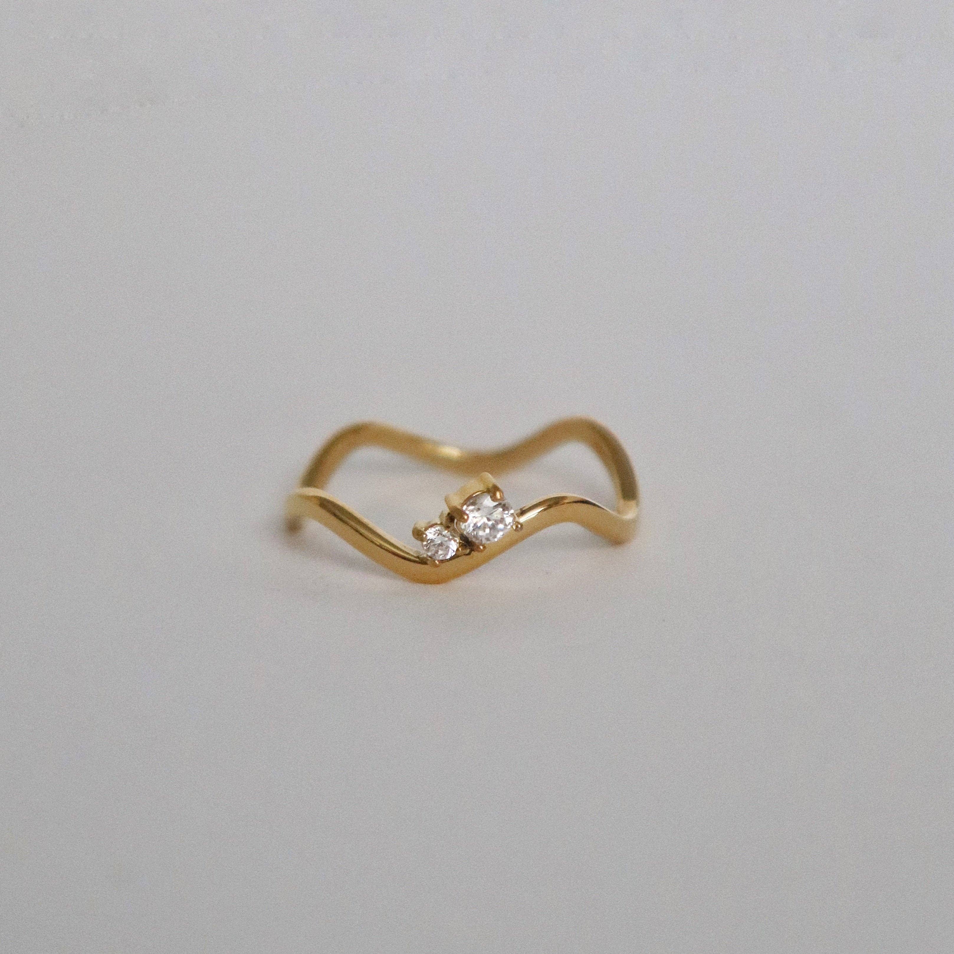 Twilight Duo Ring | Wavy Band Ring