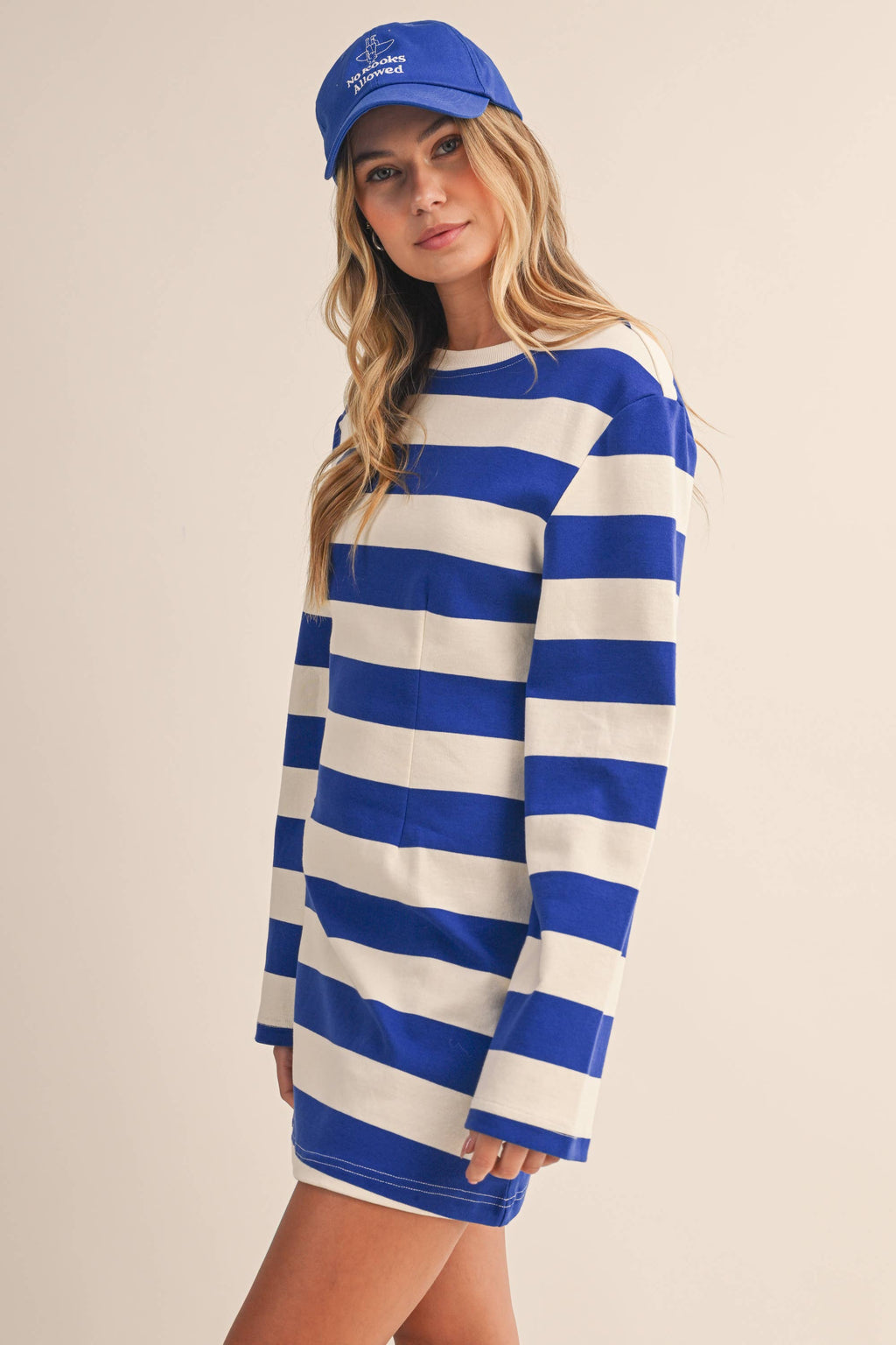 Ida | Striped Long Bell Sleeve Mini Dress