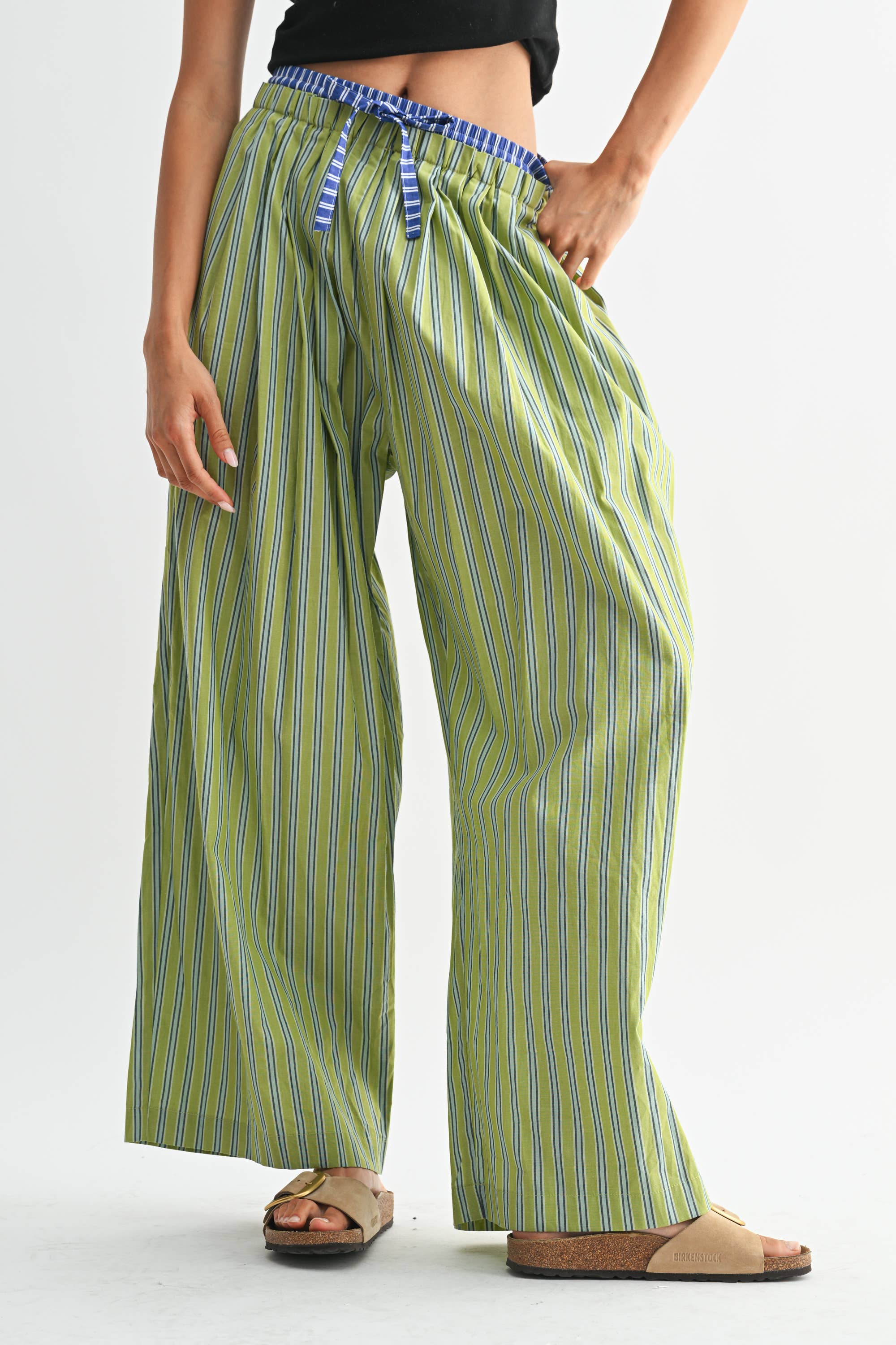 Birdie | Striped Wide-Leg Trousers