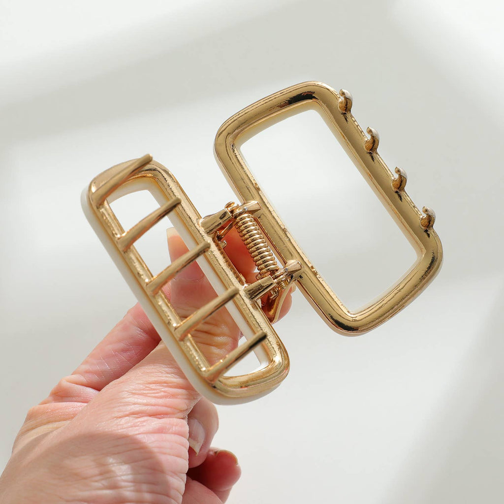 Vera | Ivory Gold Metal Assorted Claw Clips