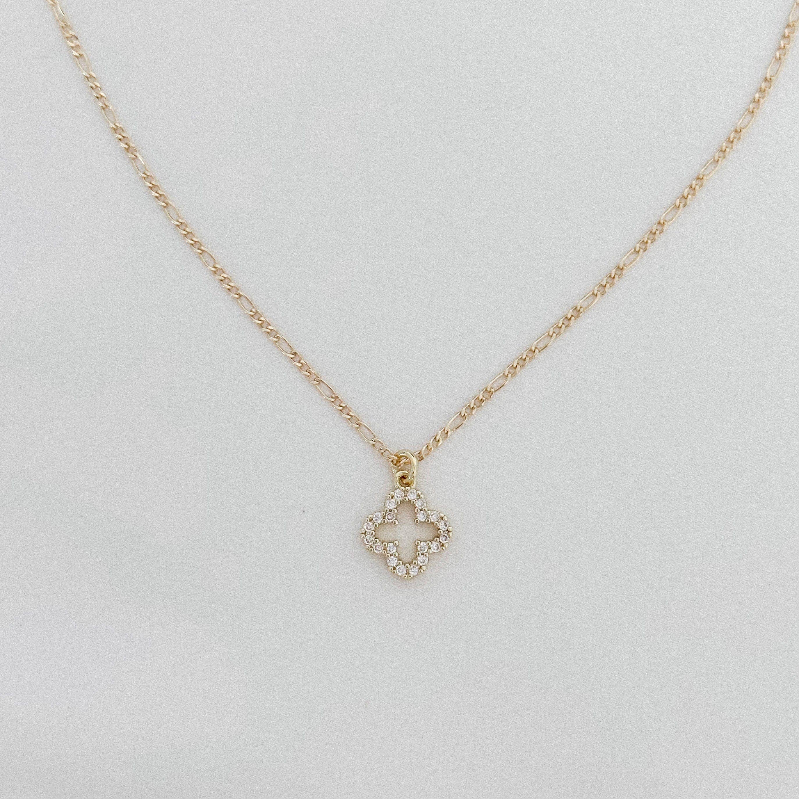 Mira Clover Necklace 20' | Gold Filled