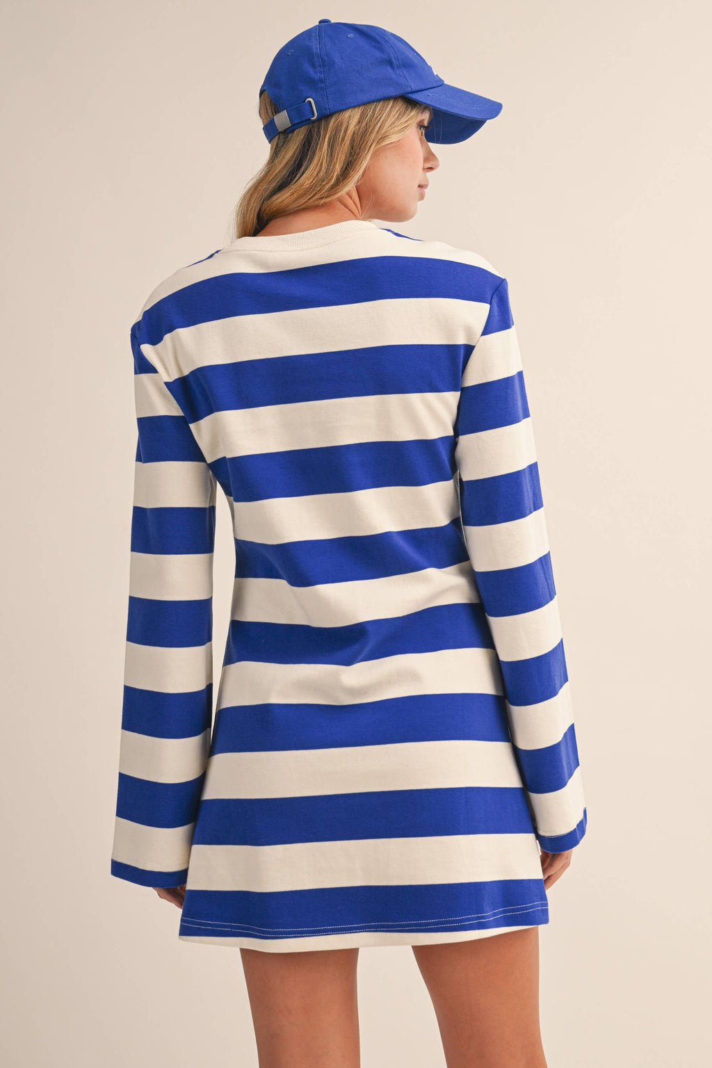 Ida | Striped Long Bell Sleeve Mini Dress