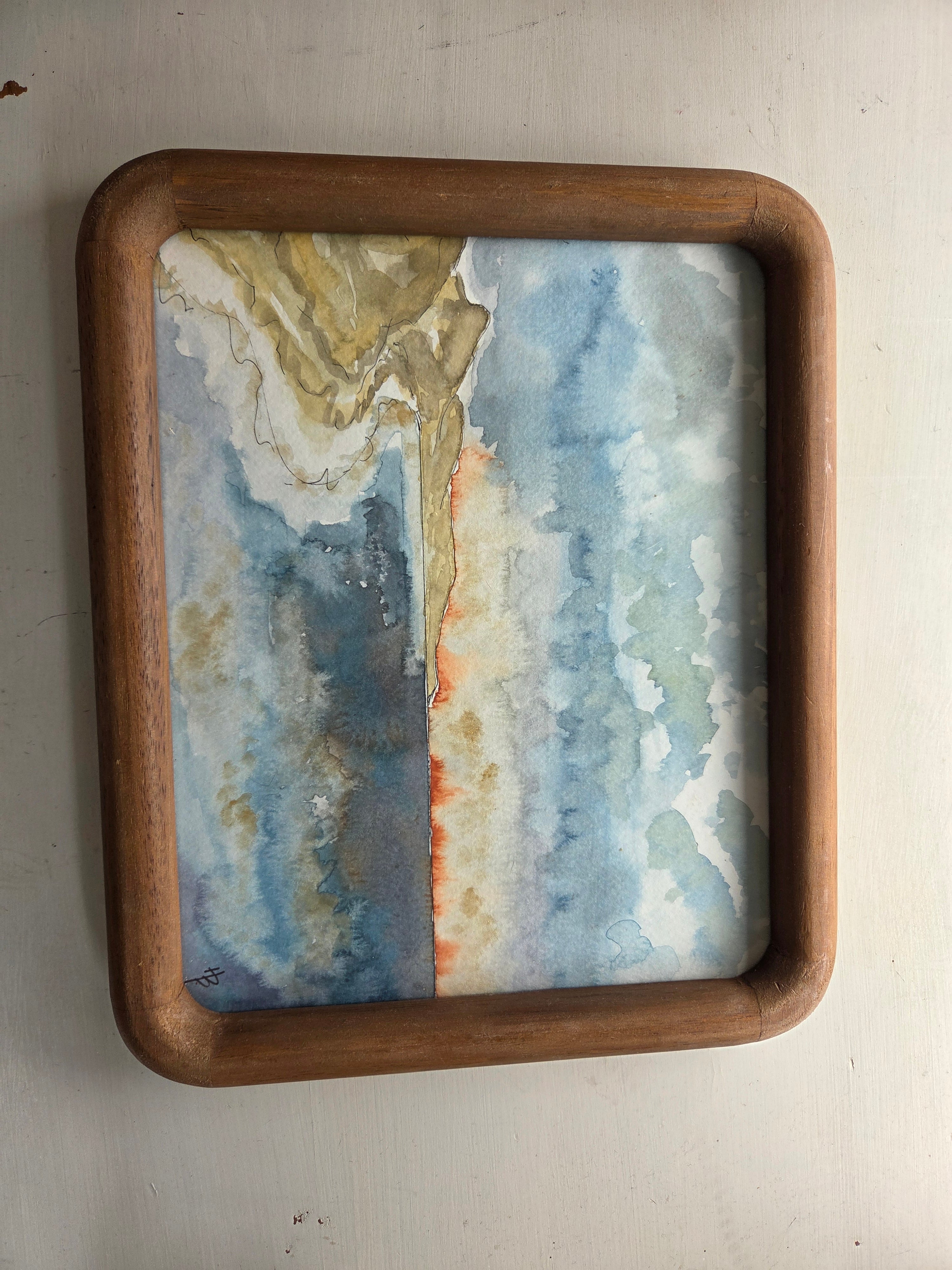 Coastal Horizon | Framed Watercolor