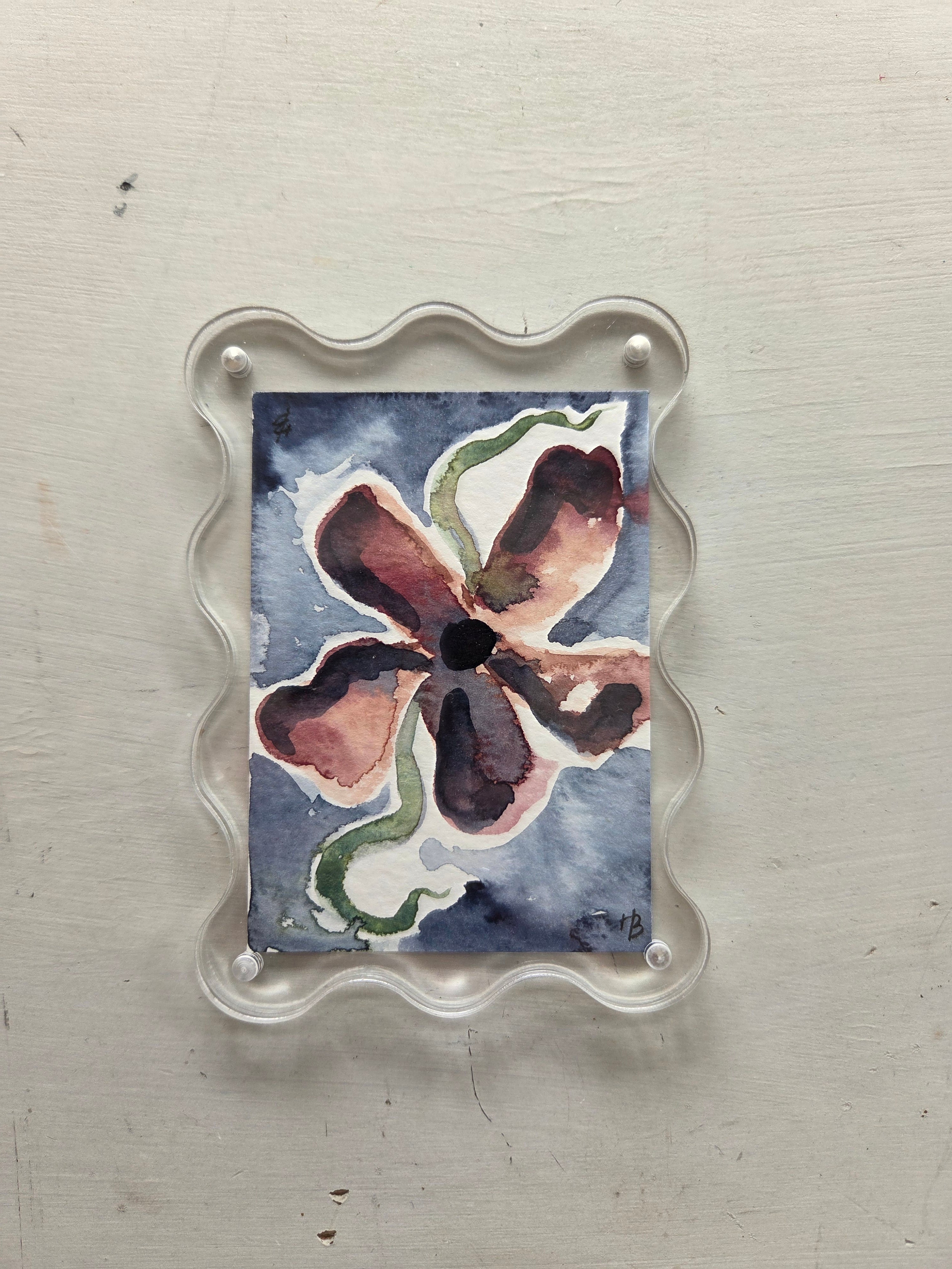 Midnight Bloom | Watercolor Painting